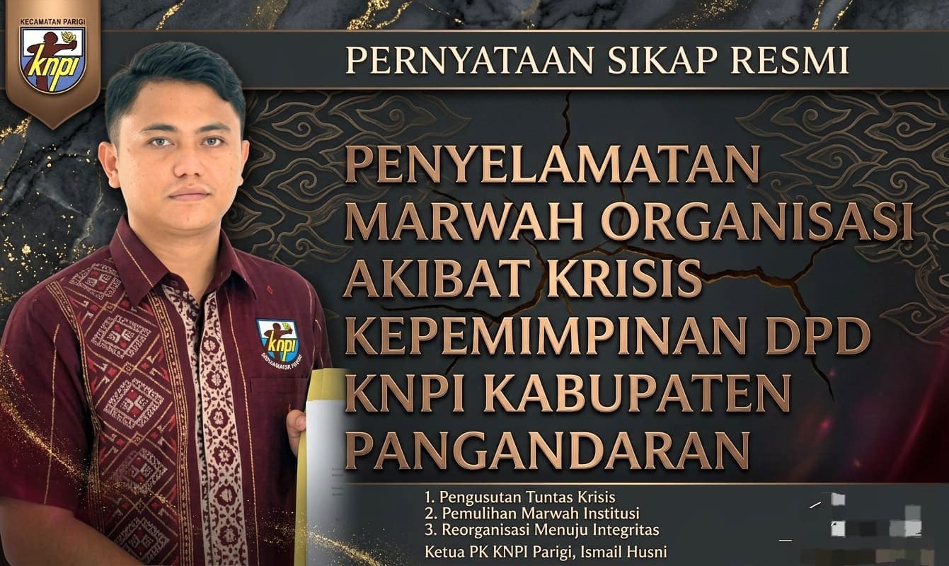 Persoalan Pribadi Ketua DPD KNPI Pangandaran Viral, PK KNPI Parigi Desak Langkah Tegas Demi Selamatkan Marwah KNPI Kabupaten Pangandaran