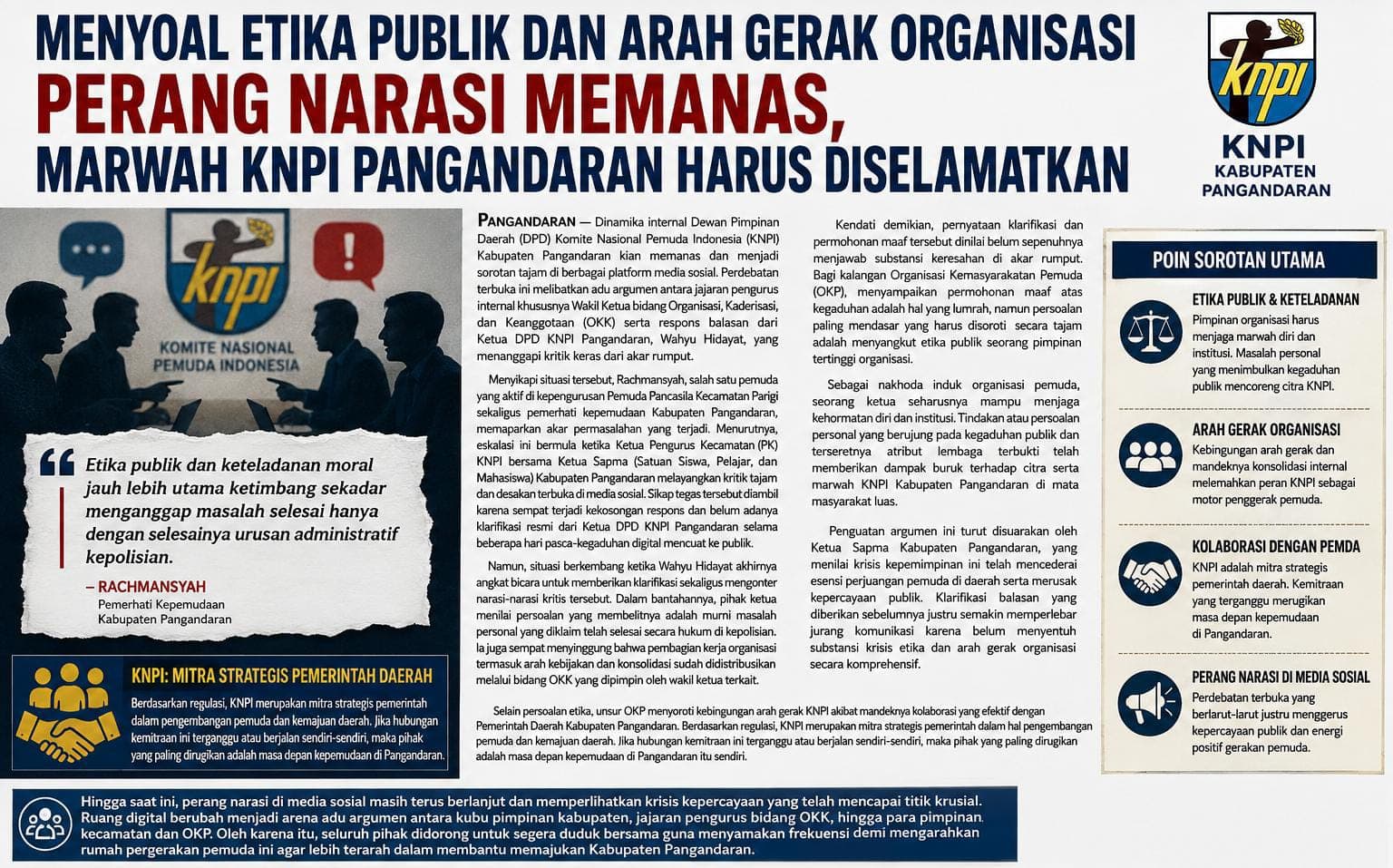 Menyoal Etika Publik dan Arah Gerak Organisasi Perang Narasi Memanas